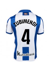 Real Sociedad Martin Zubimendi #4 Voetbaltruitje Thuis tenue 2024-25 Korte Mouw